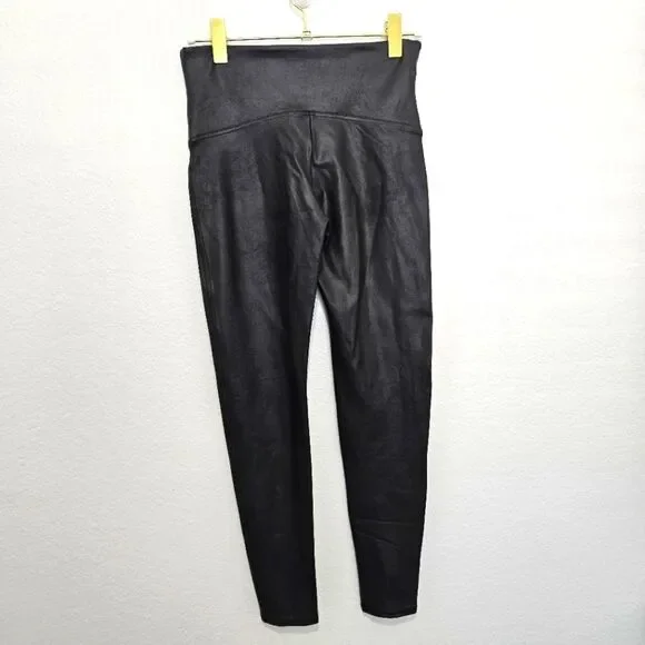 NWT Spanx | Matte Black Faux Leather Leggings 2437, Womens XL - Picture 5 of 9